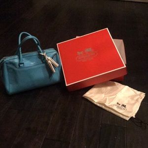 Cute light blue coach purse